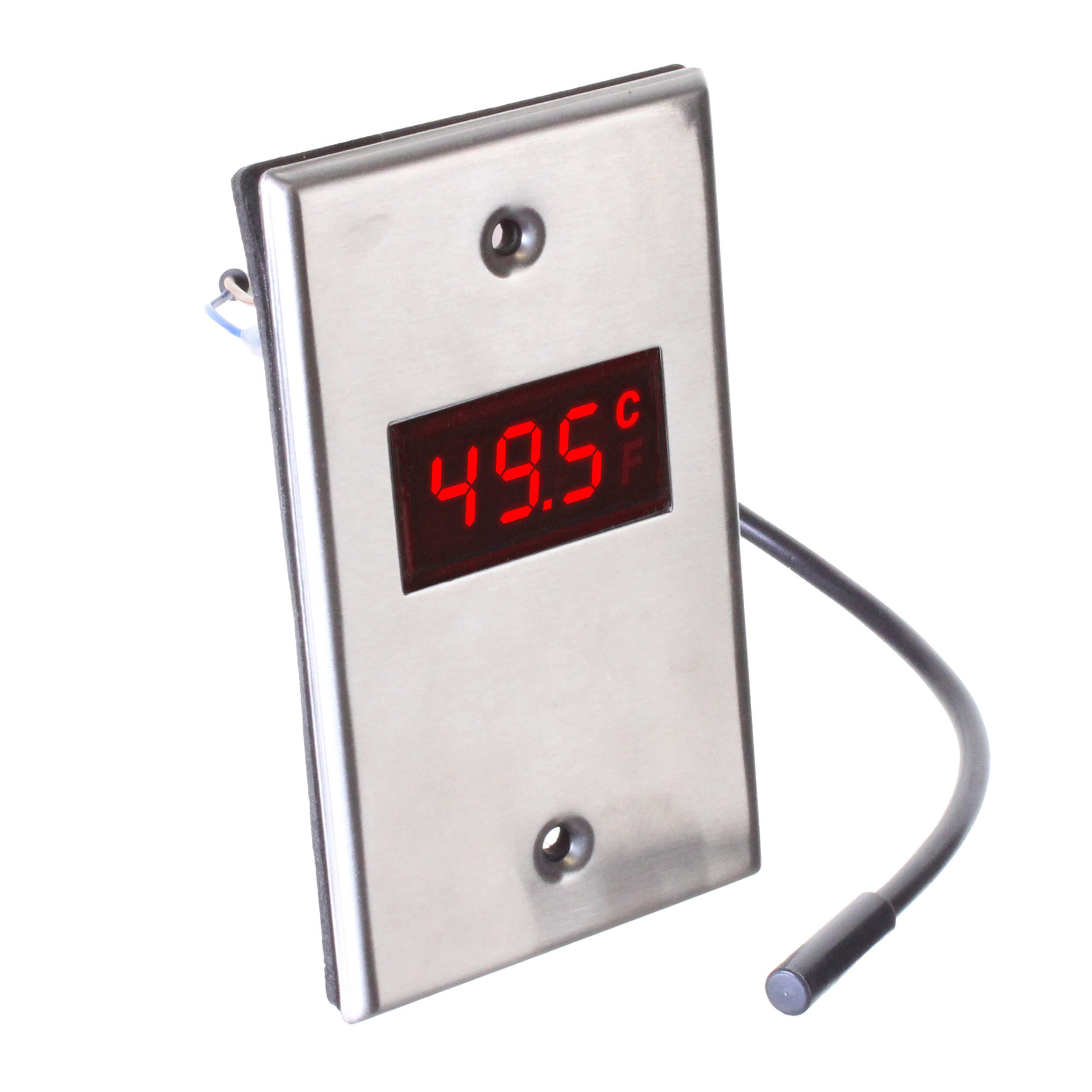 NSF Listed Remote LED Digital Thermometer with Optional Light Switch