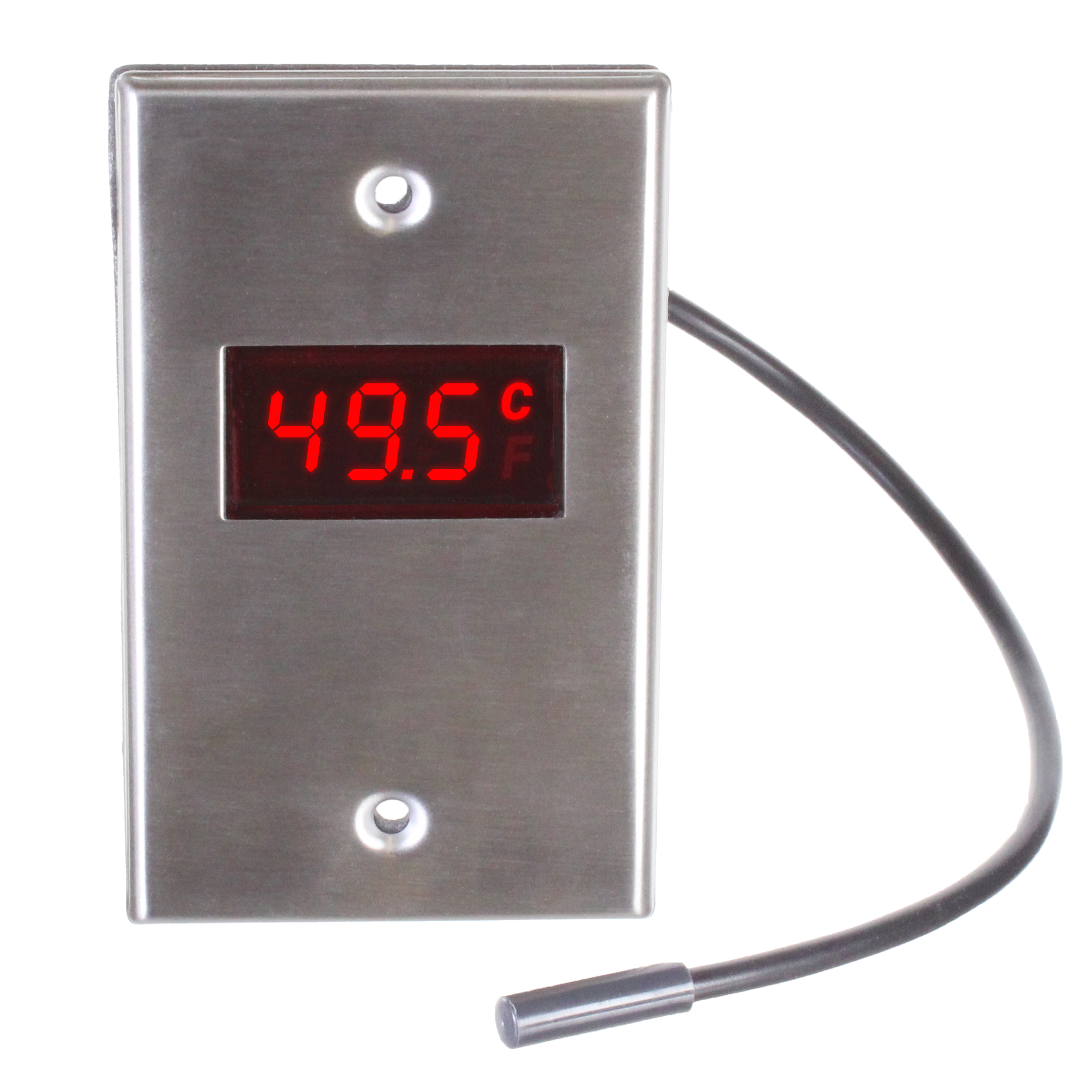 NSF Listed Remote LED Digital Thermometer with Optional Light Switch